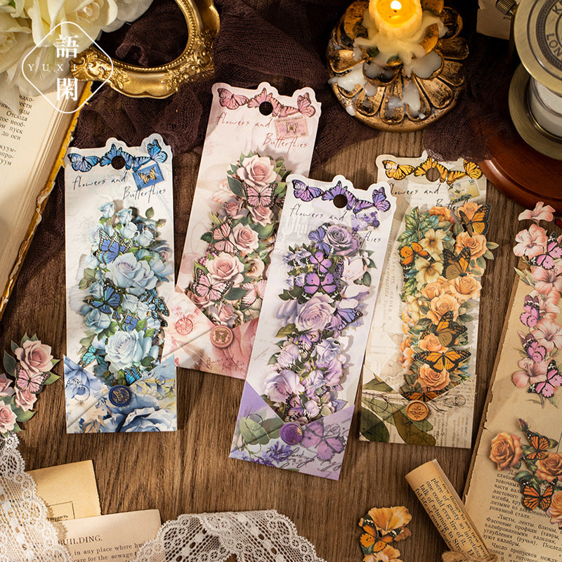 0318 Flowers and Butterflies series Paper -10Pcs each pack