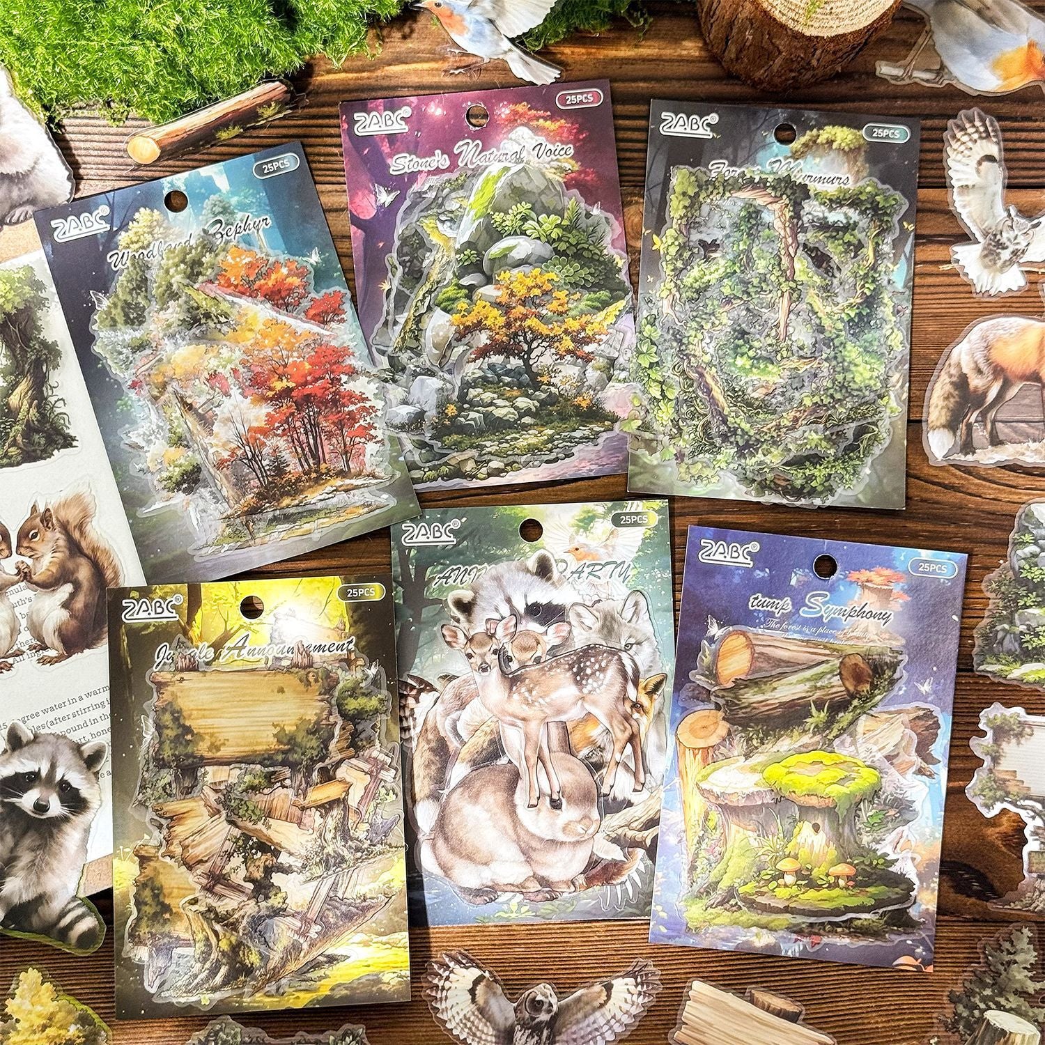 0712 Forest secret realm PET sticker -25Pcs each pack