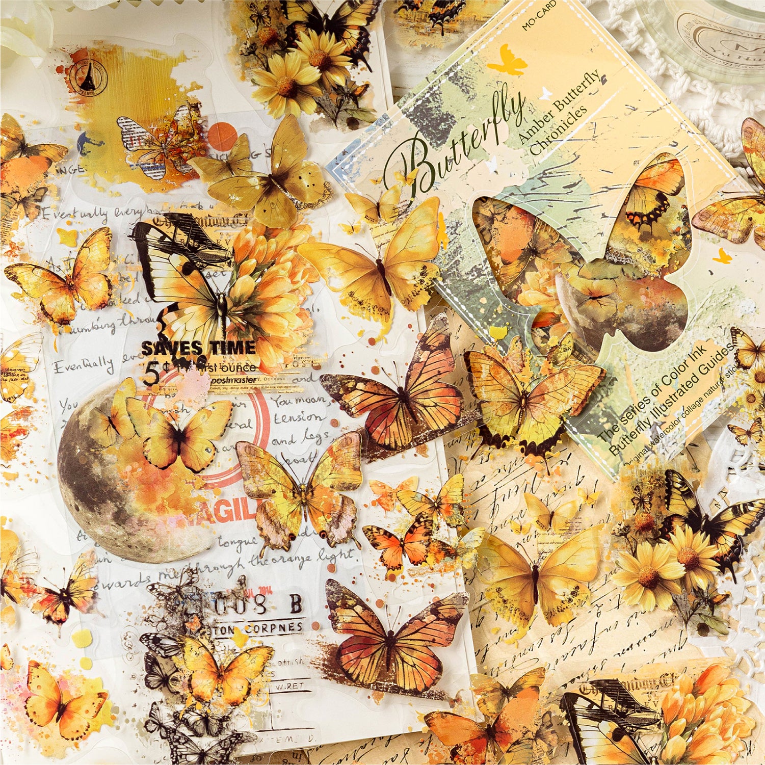 0710 Butterfly PET sticker -40Pcs each pack