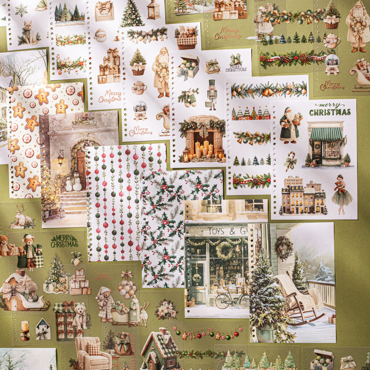 Looking Forward to Christmas (PET+Washi) Stickers Book -50Pcs each pack