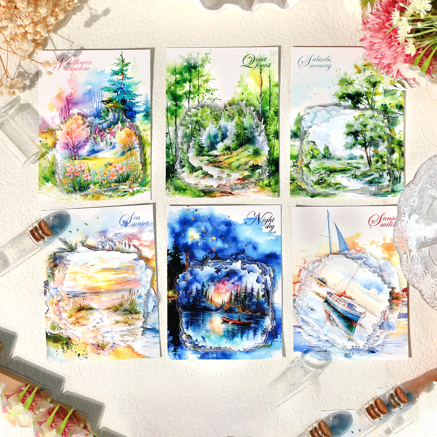 0322 Travel scenery Series Sticker -20Pcs each pack