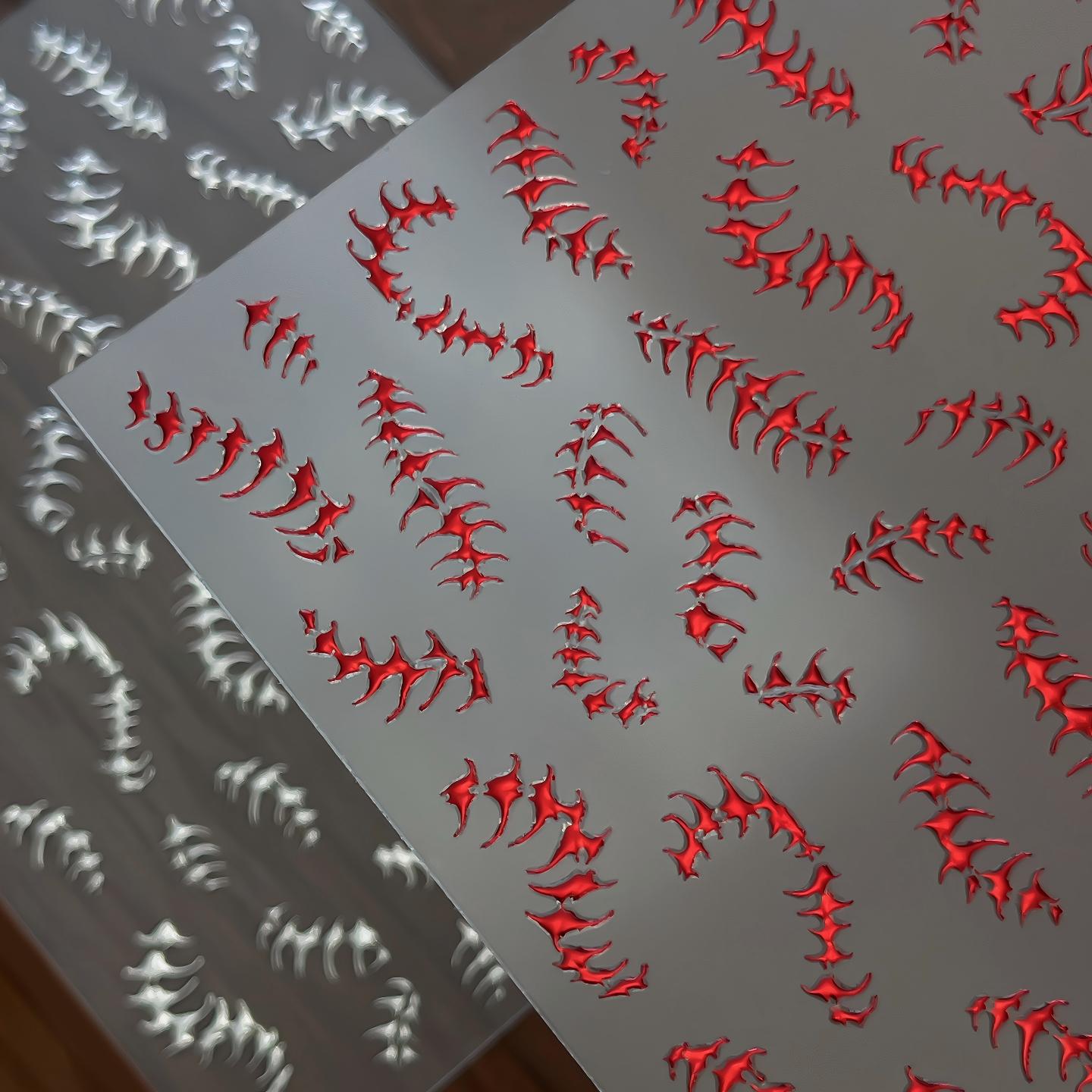 M336- Vines Embossed Mini sticker 1 Pcs