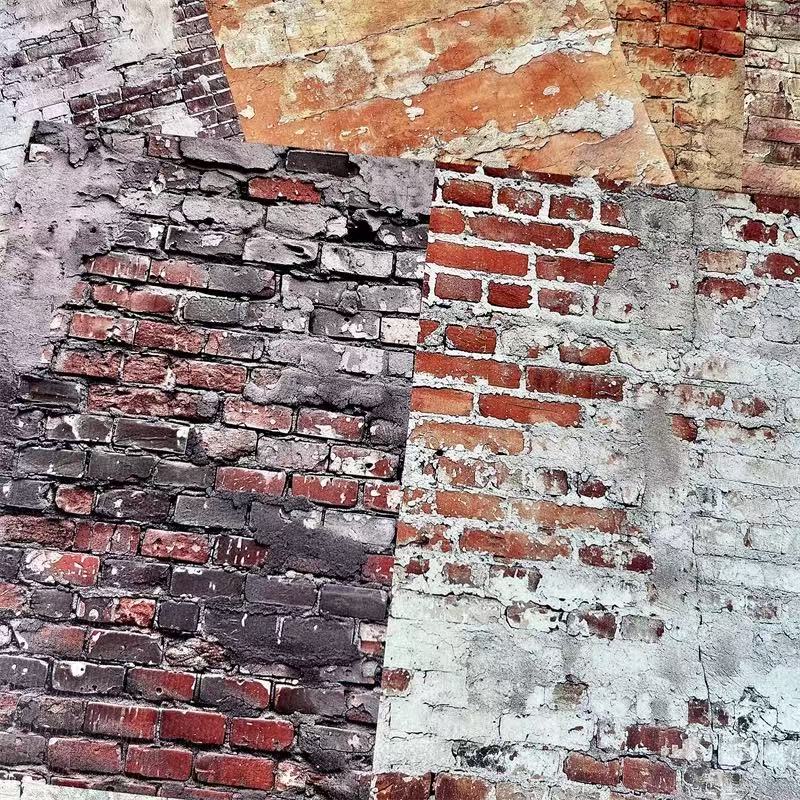 A4 size Ruins brick wall Style paper 8 pcs