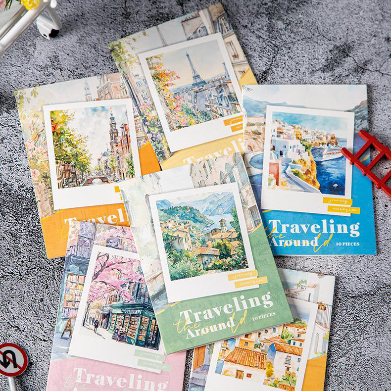 0325 Journey around the world Series Sticker -10Pcs each pack