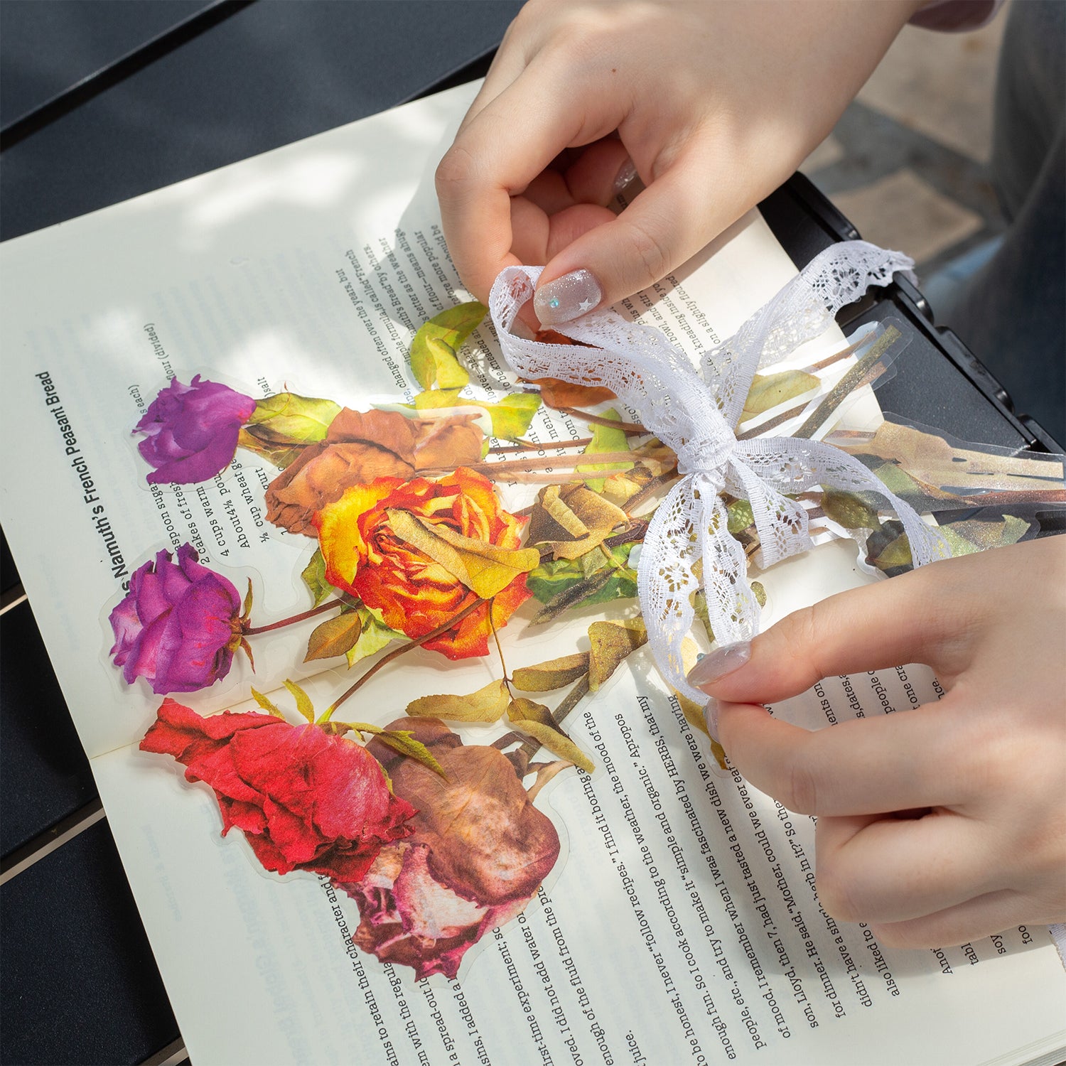 0709 Roses PET sticker large size -10Pcs each pack