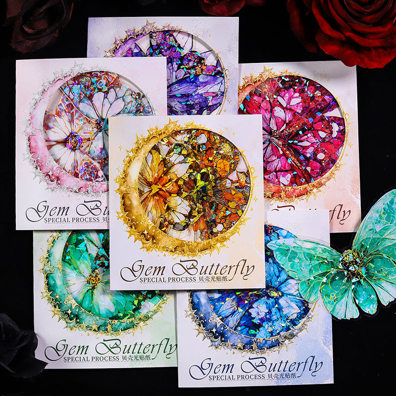 0425 Gemstone Butterfly Series Sticker-5Pcs each pack