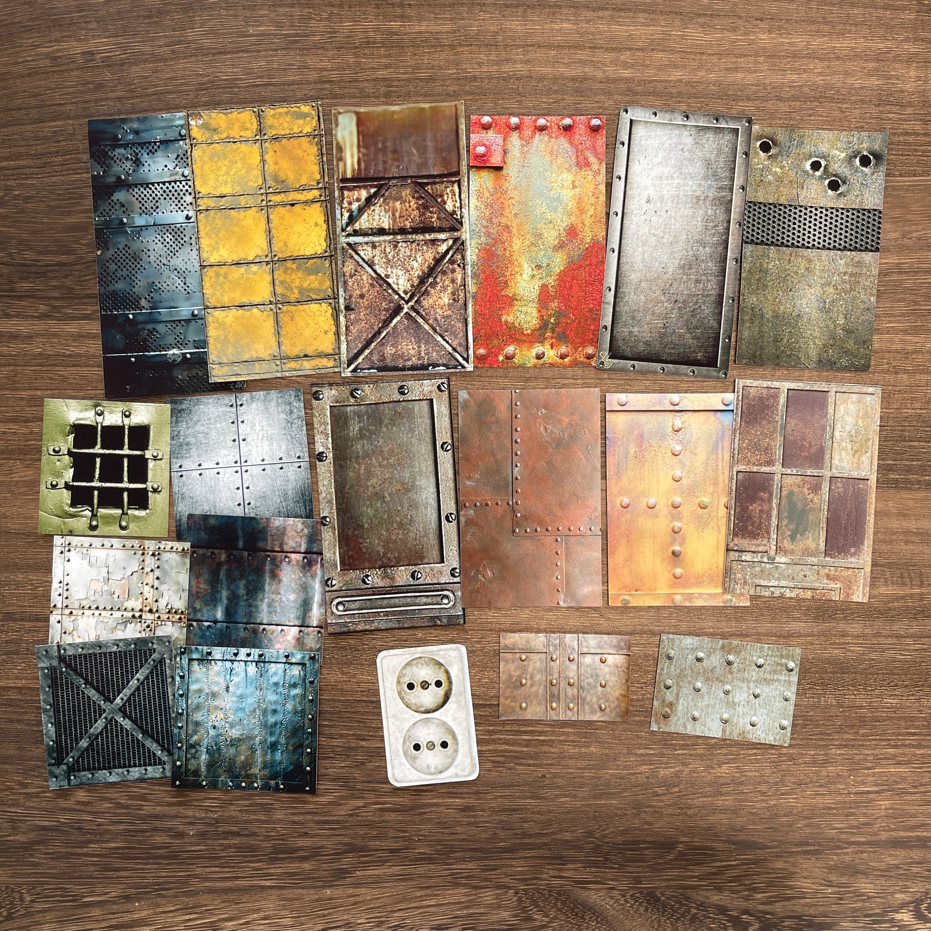 1229 Rusty cabinet paper 1 pack 19 pcs