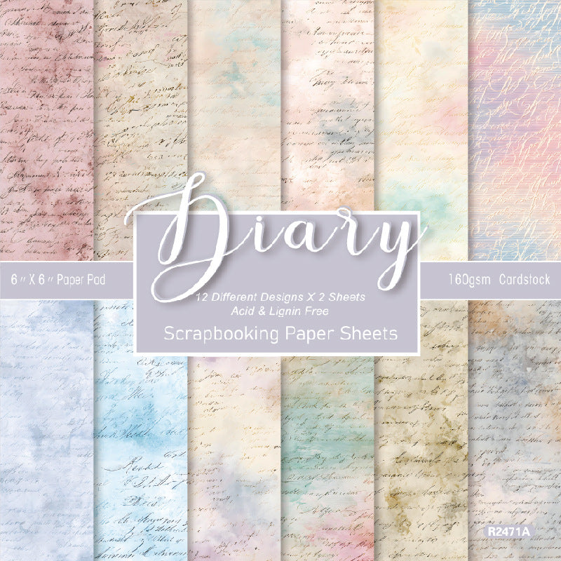 Diary Background Paper R2471A -24Pcs each pack