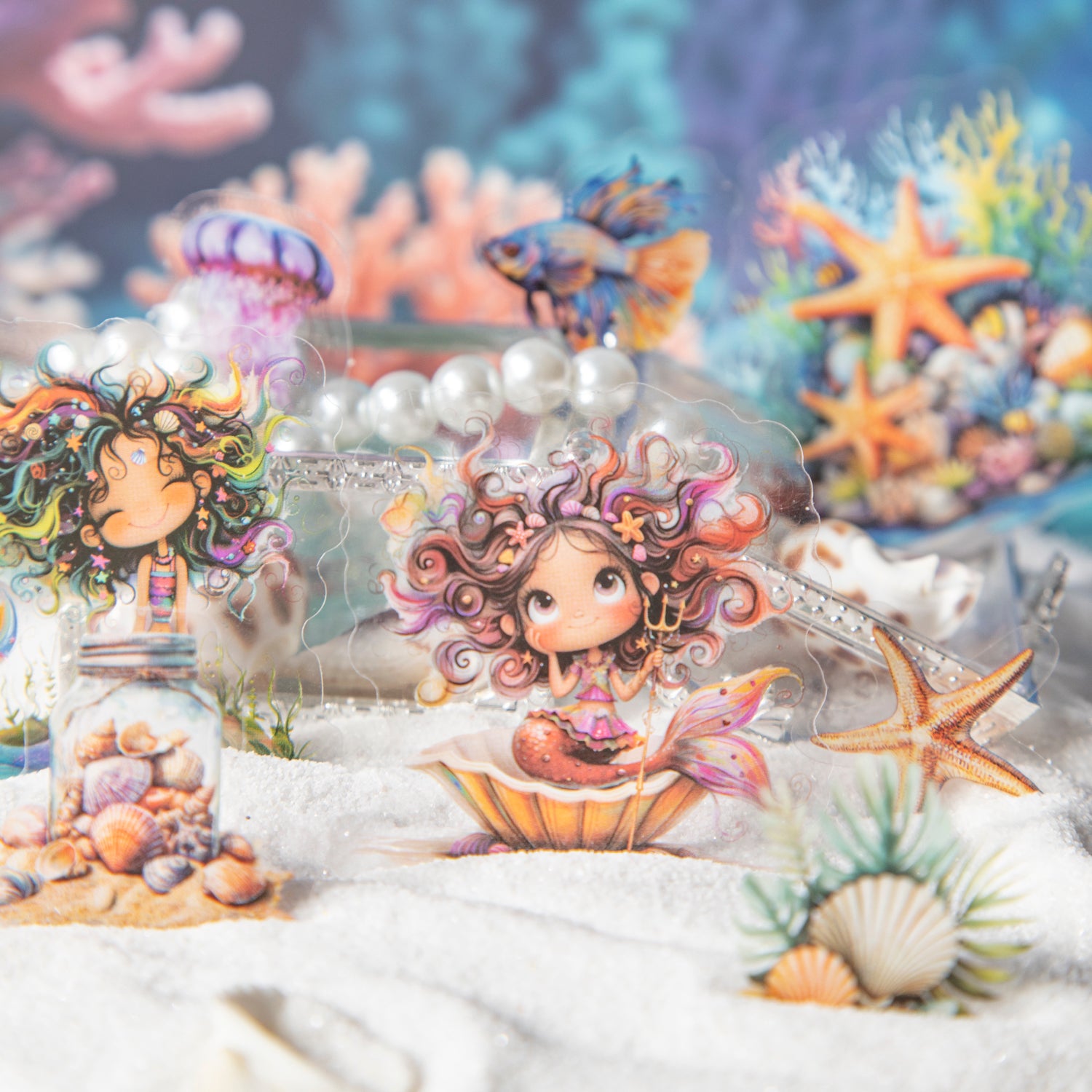 0708 Underwater world PET sticker -40Pcs each pack