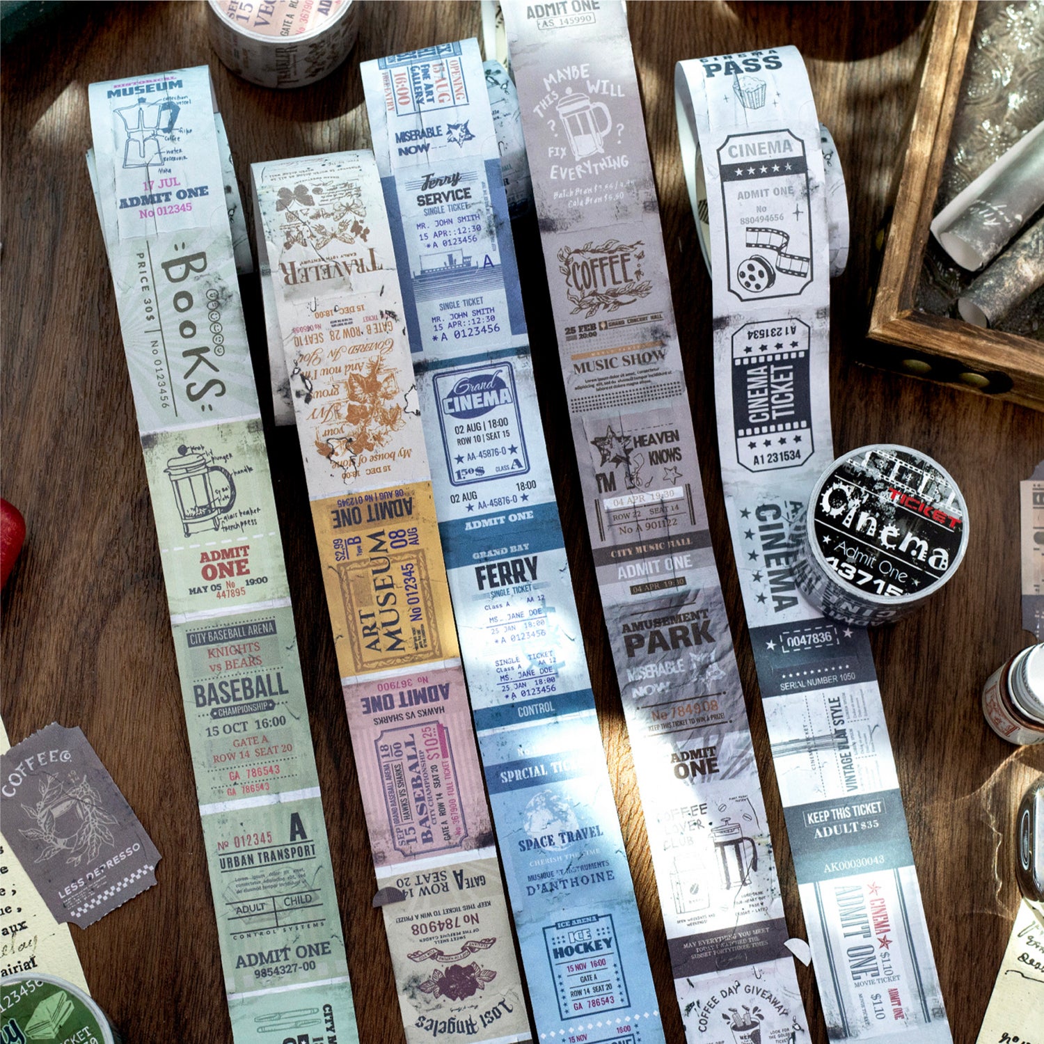 0917 Vintage ticket tape -3cm*2m