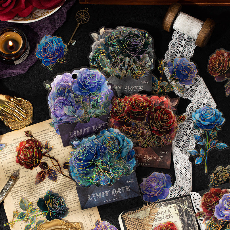 0512 Rose PET sticker -10Pcs each pack