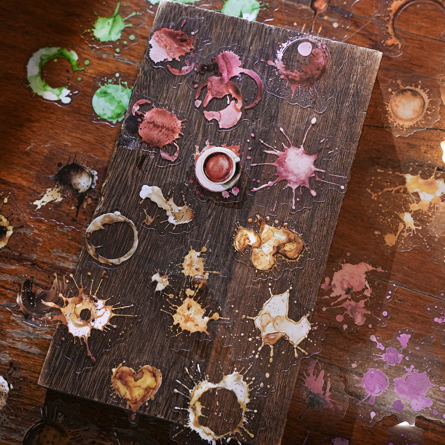 0708 Coffee PET sticker -20Pcs each pack