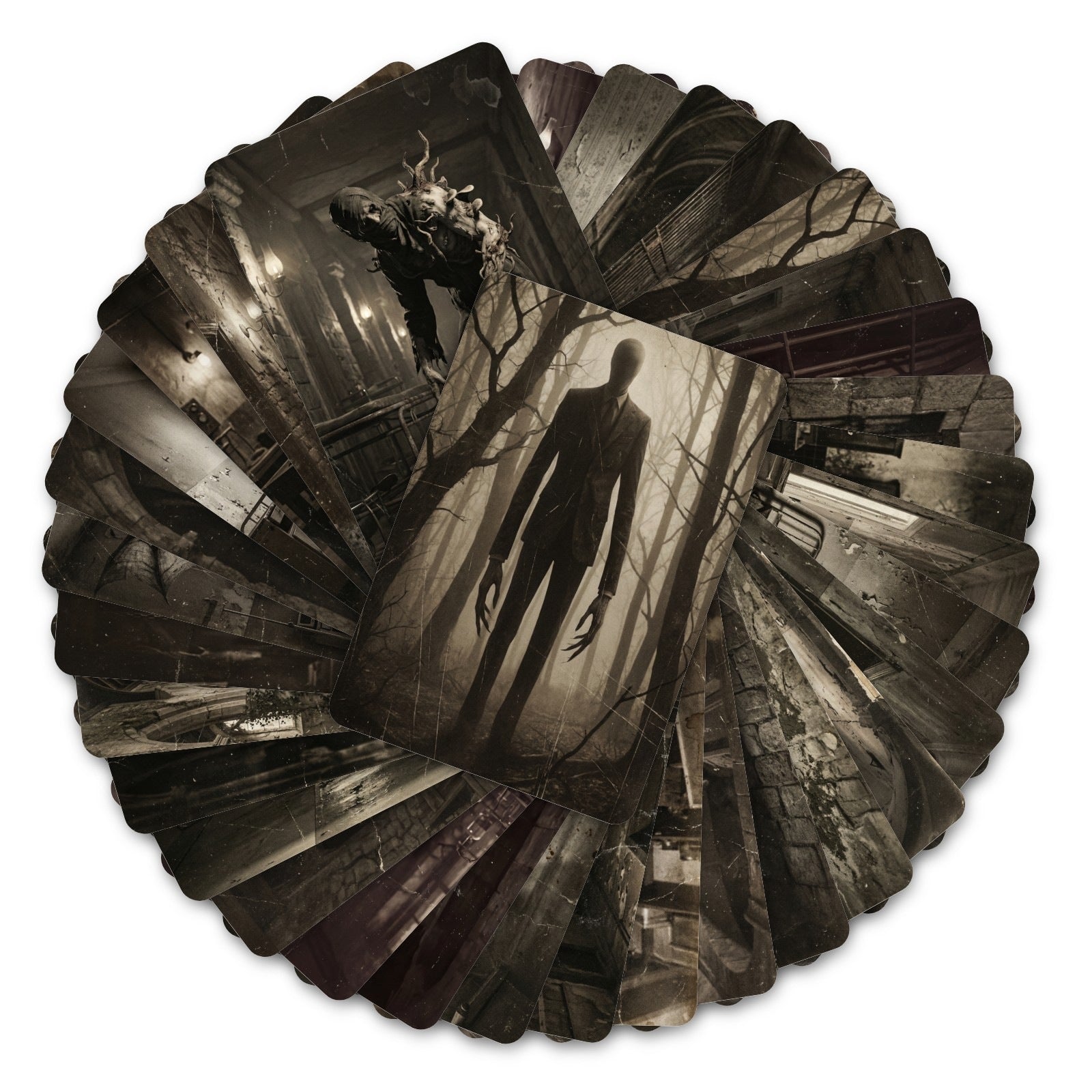 Dark and terrifying monsters Cardstock 36pcs 2.36*3.5 inch