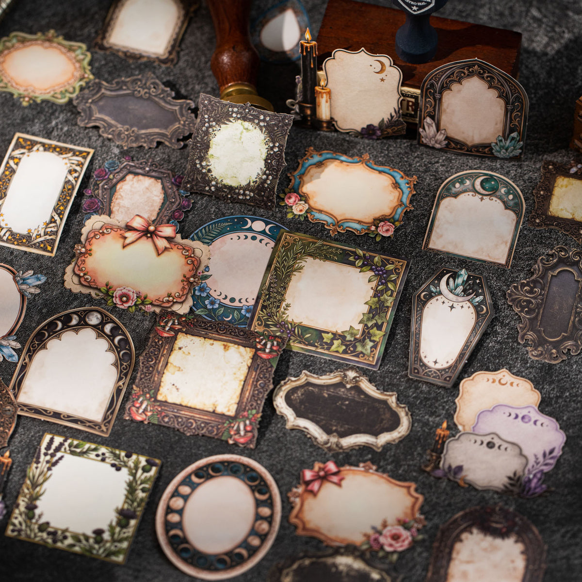 Secret Frames Solid Stickers -30Pcs each pack