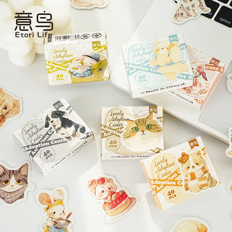 0315 Lovely Adoption Center Series Sticker -40Pcs each pack