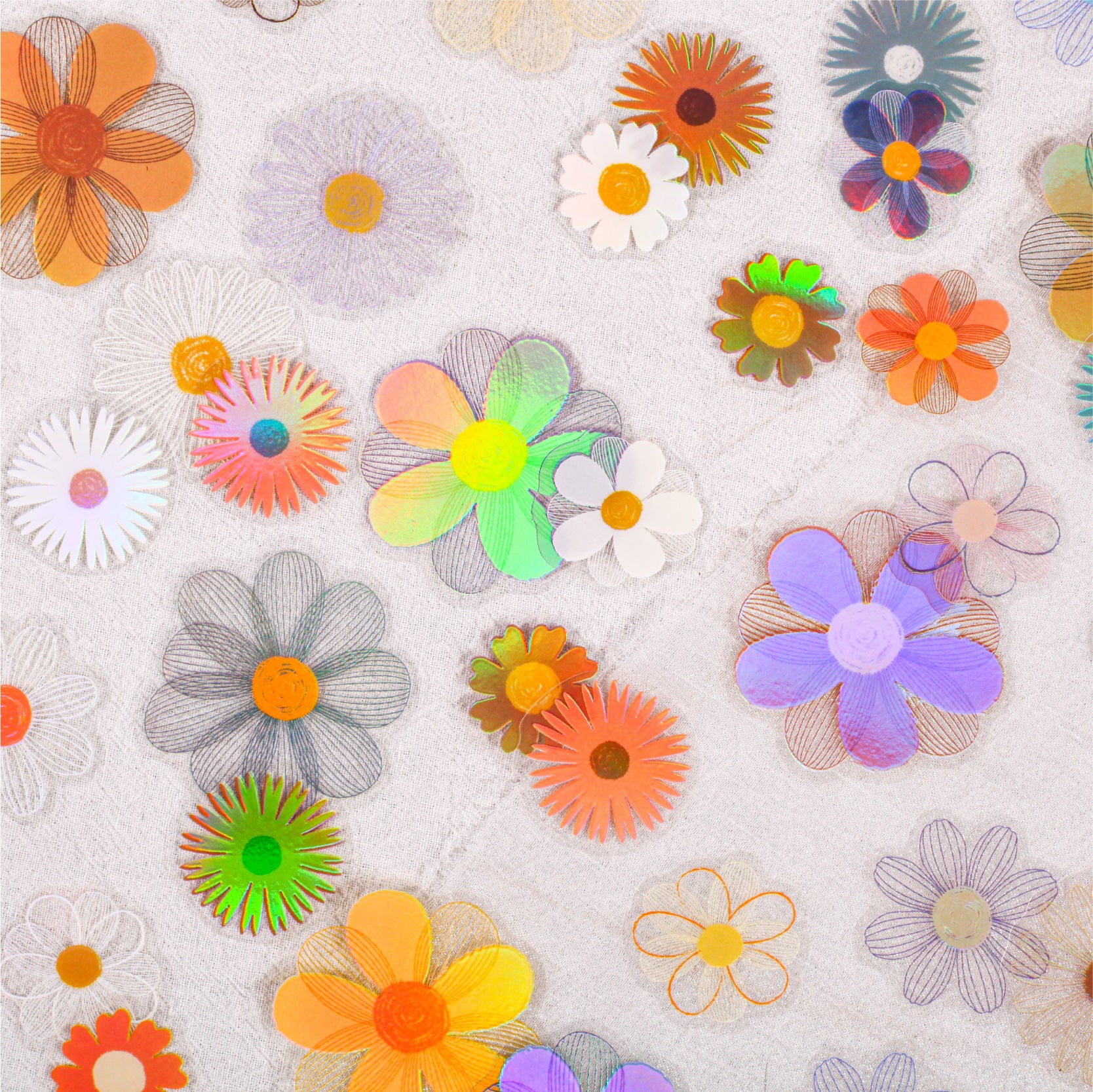 1022 Daisy PET sticker -20Pcs each pack