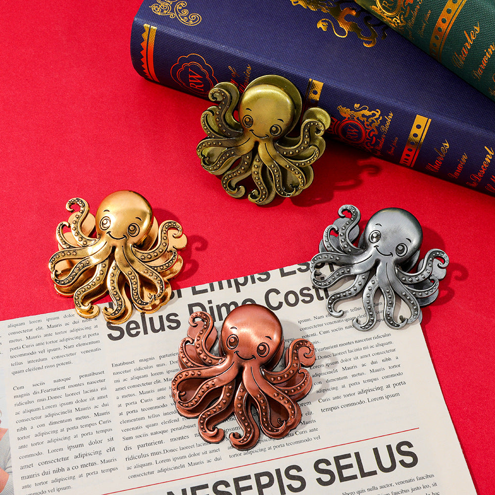 0917 Vintage metal octopus clip