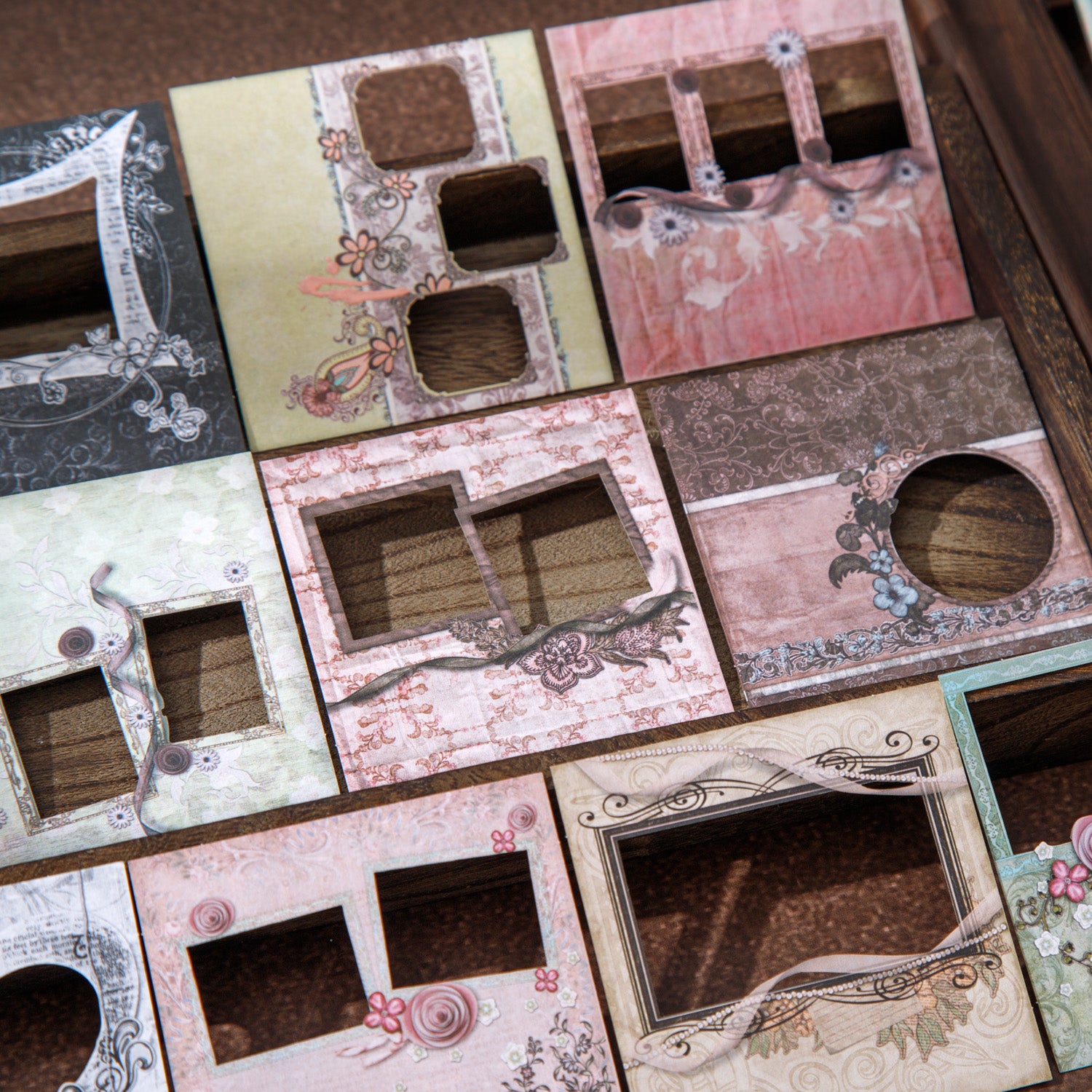 1103 Vintage photo frame cardstock sticker -10Pcs each pack