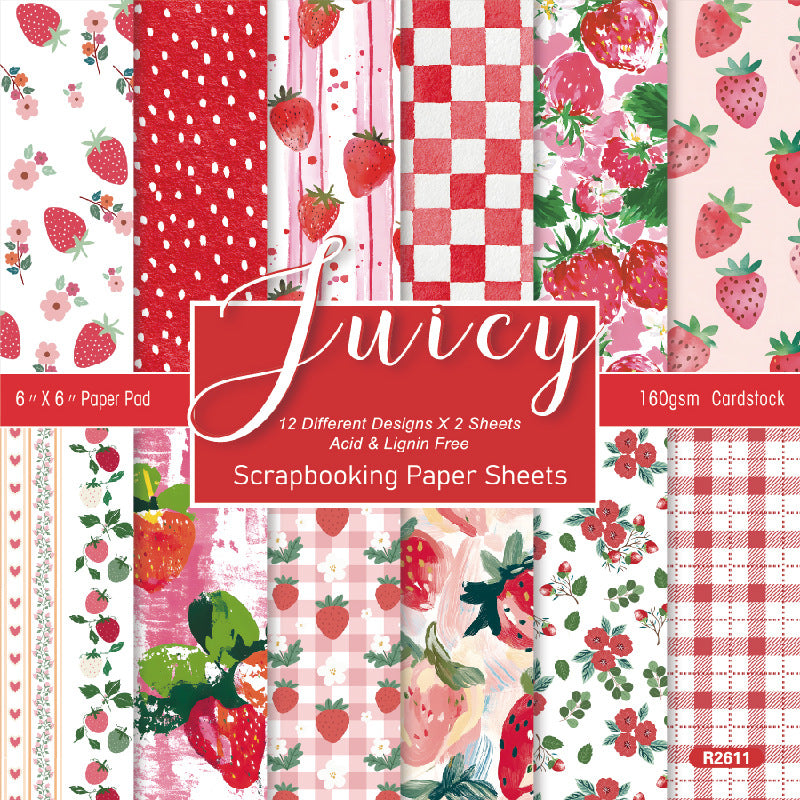 Juicy Background Paper R2611 -24Pcs each pack