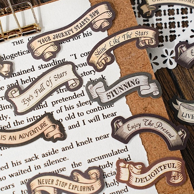 0802 Nostalgic artist paper Sticker -30Pcs each pack