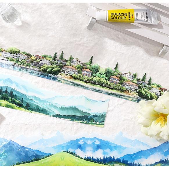 0607 Scenery PET Tape Set *pre-cut 4 rolls 5cm*2m