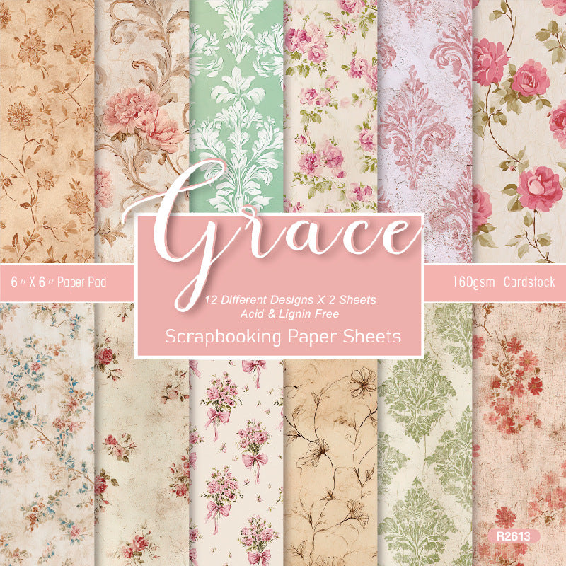 Grace Background Paper R2613 -24Pcs each pack