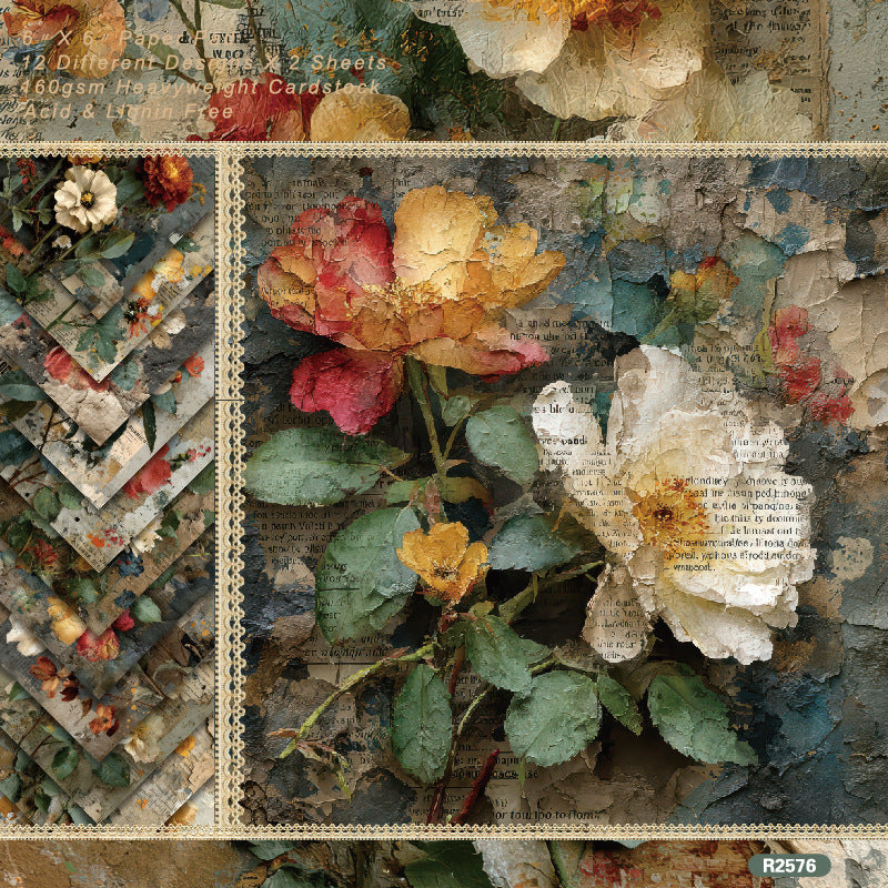 0914 Chrysanthemum background paper R2576 -24Pcs each pack