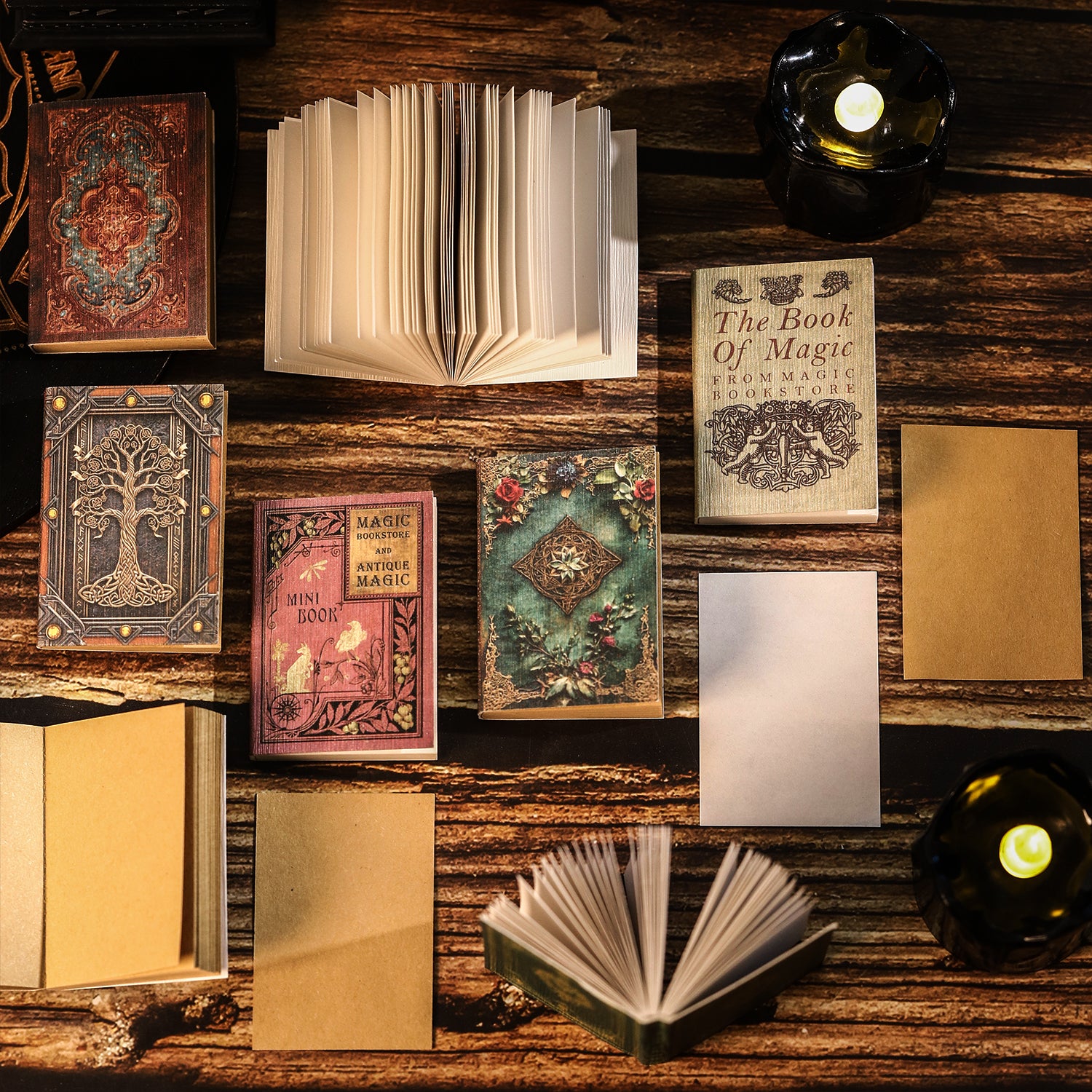 Mini vintage notebook tin box set (2 notebooks)