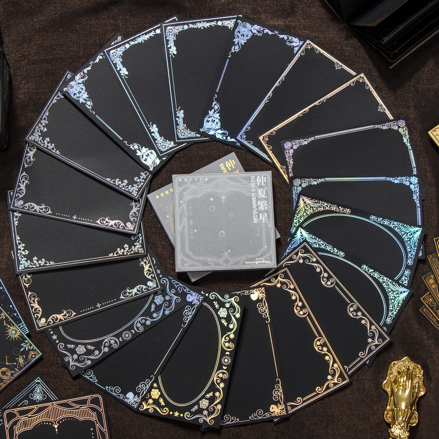 Starry Midsummer Black Card Collage Book -20Pcs each pack