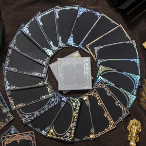 Black cards fanned