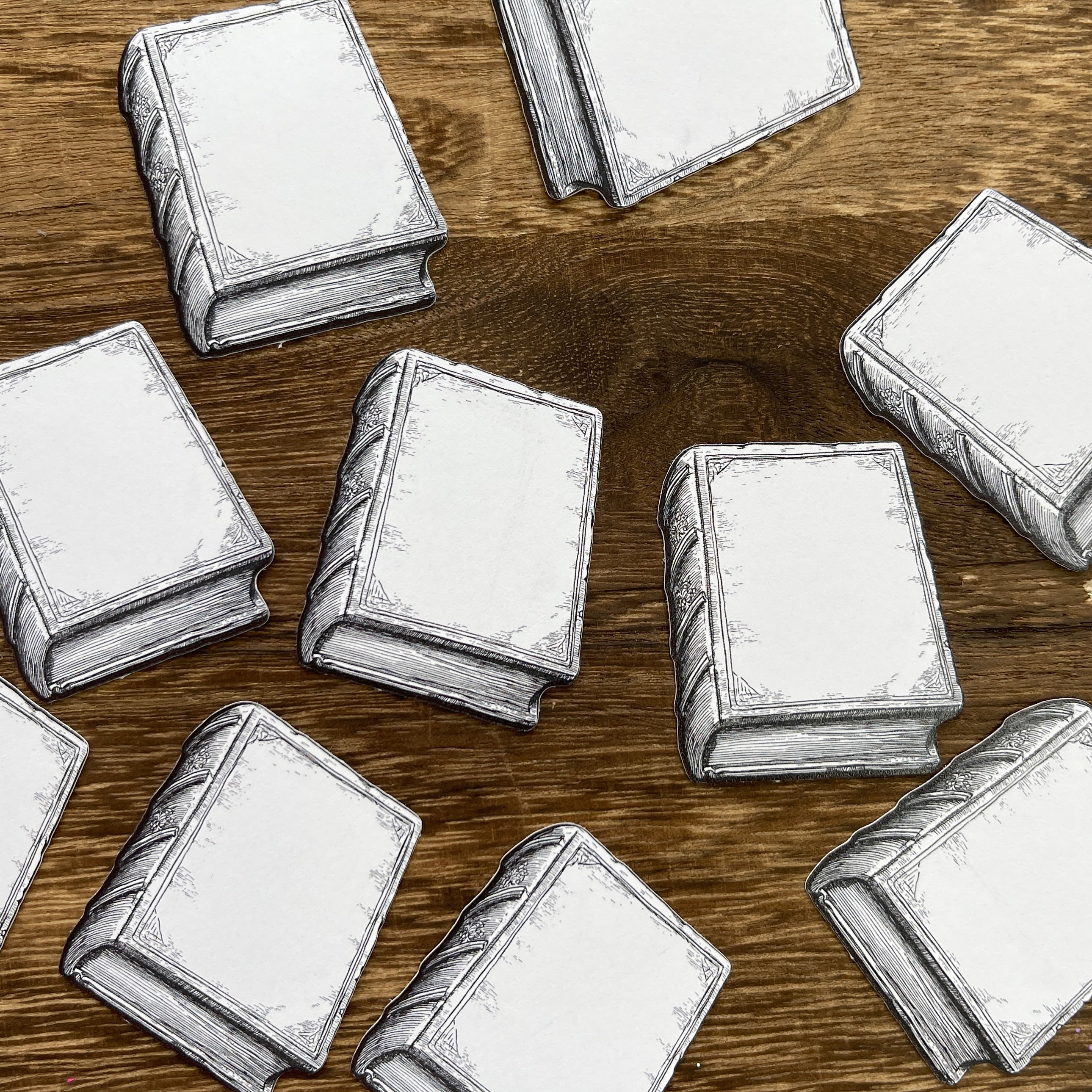 Book shaped card 1 pack 10 pcs 4cm*4.7cm