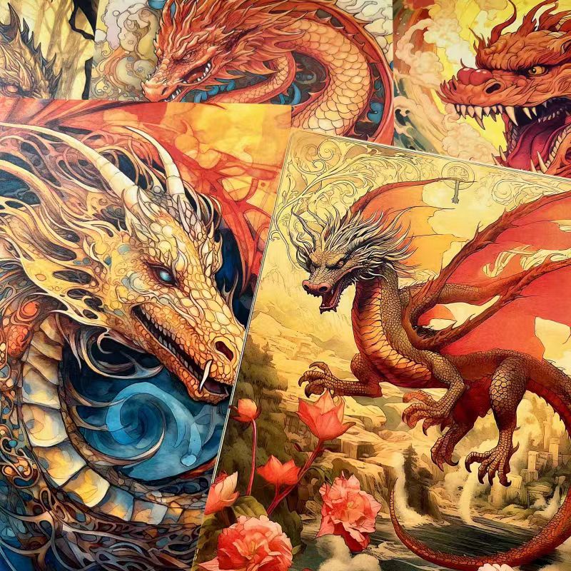 0423 A4 size mystical Creature Style Paper 5 pcs