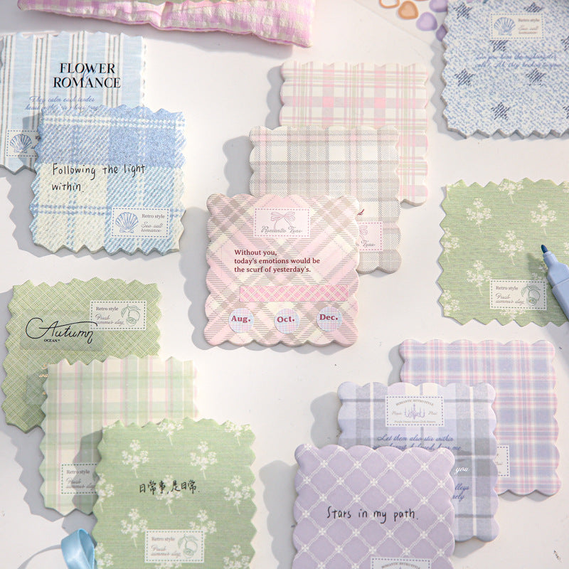 0417 Checkered Pattern Collection Album Three-share Set Series paper -90Pcs each pack