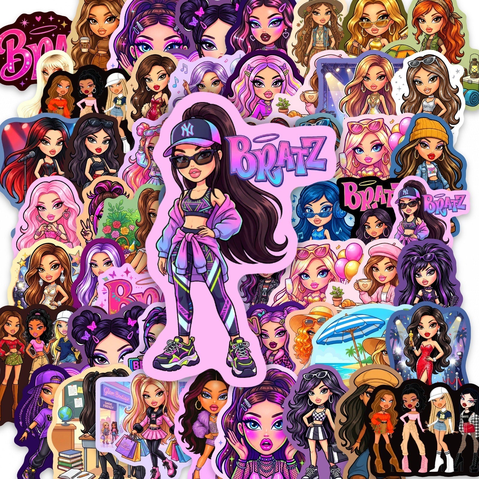 50 Bratz Stickers solid with border