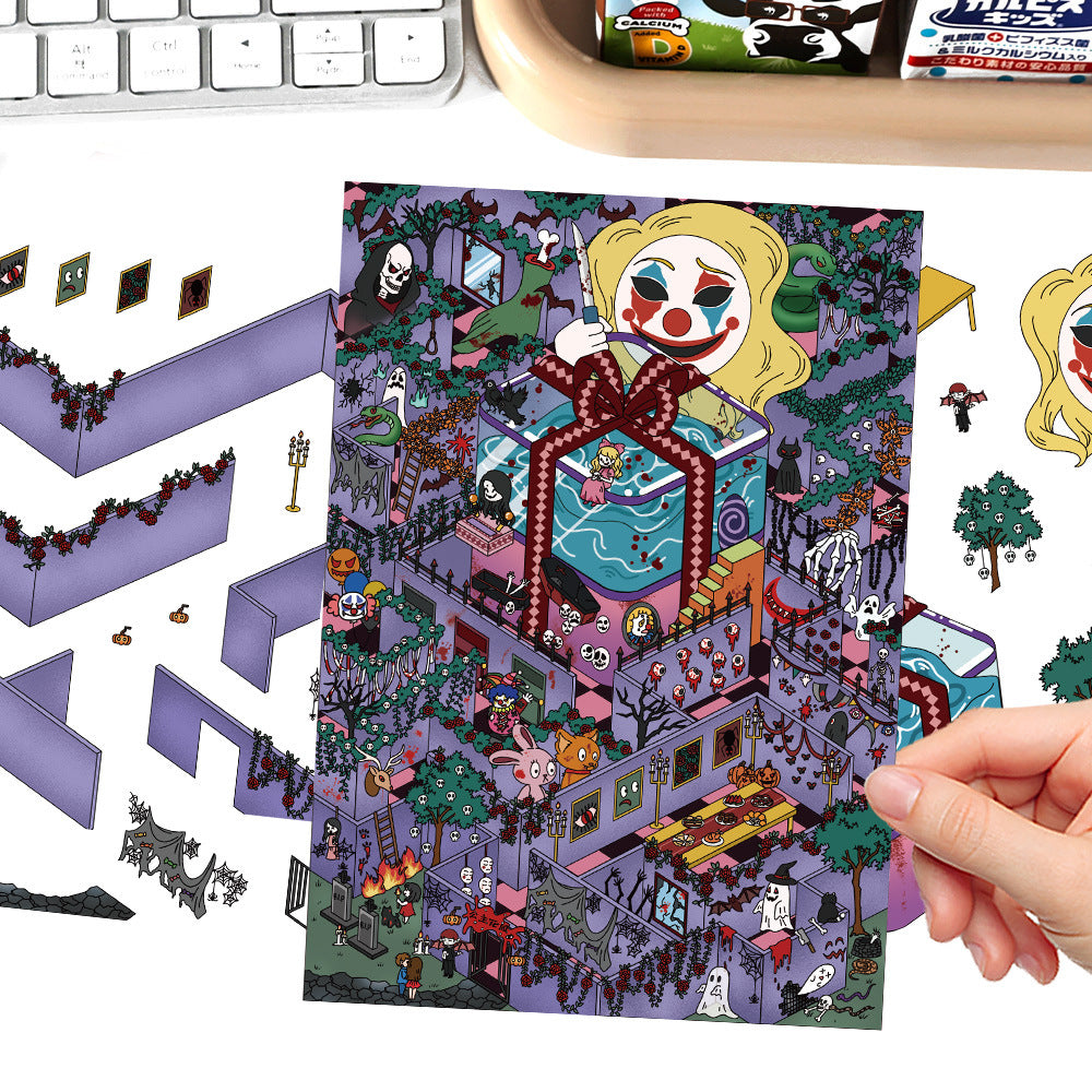 The Slaughter Castle of the Noble Princess scene stickers (1 White Card & 4 PET stickers)