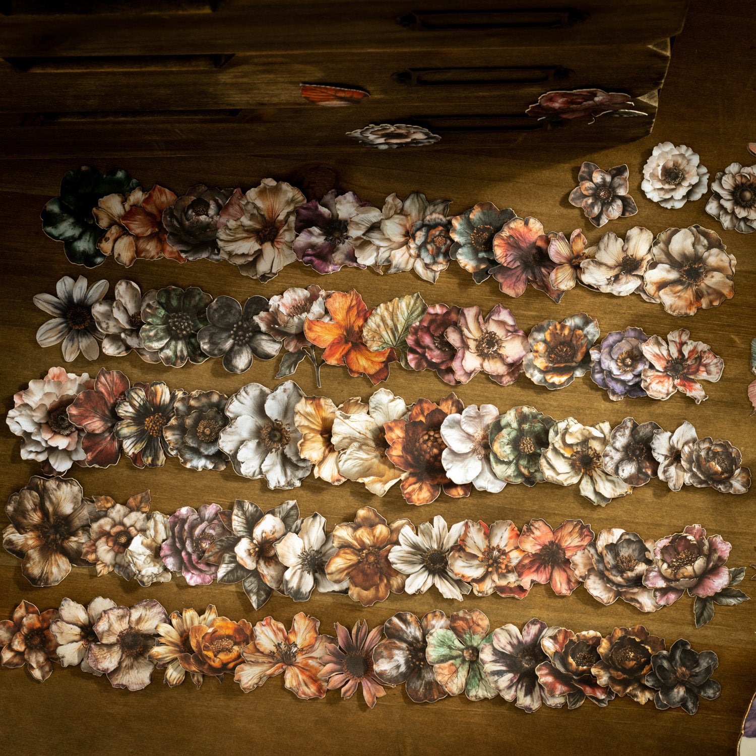 0610 Flowers cardstock sticker -100Pcs each pack