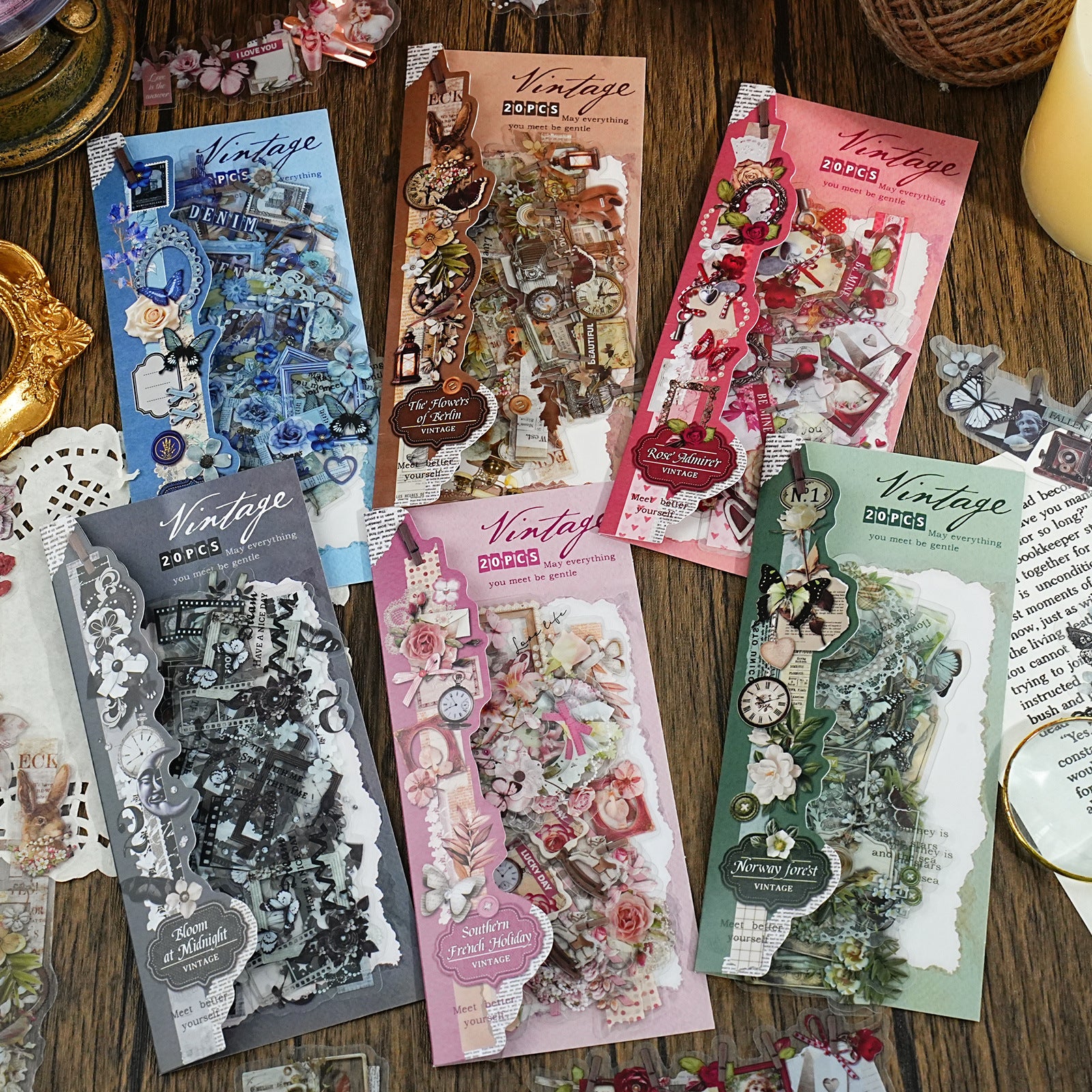 0423 Misty Garden Series Sticker-20Pcs each pack