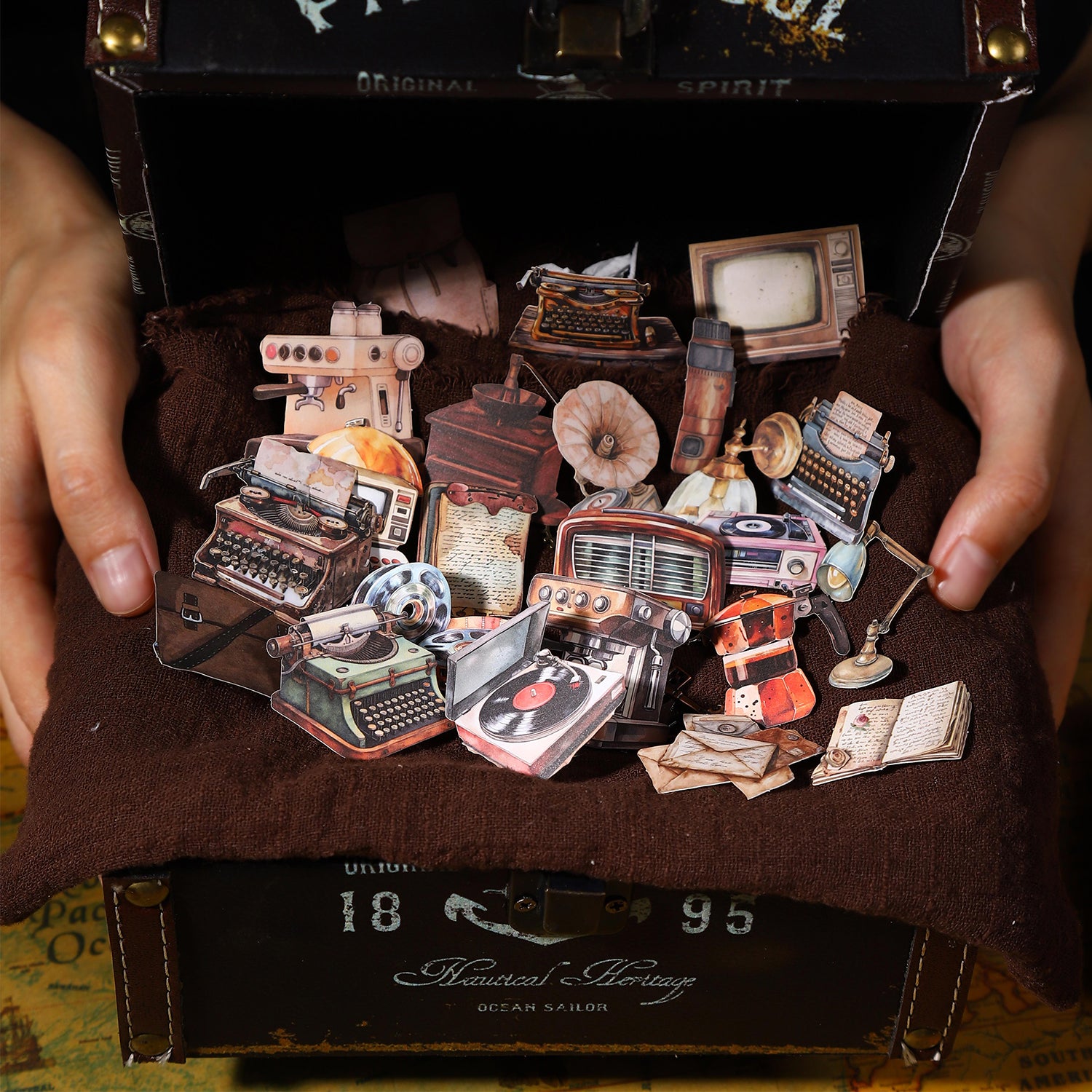 0602 Treasure chest solid sticker -20Pcs each pack