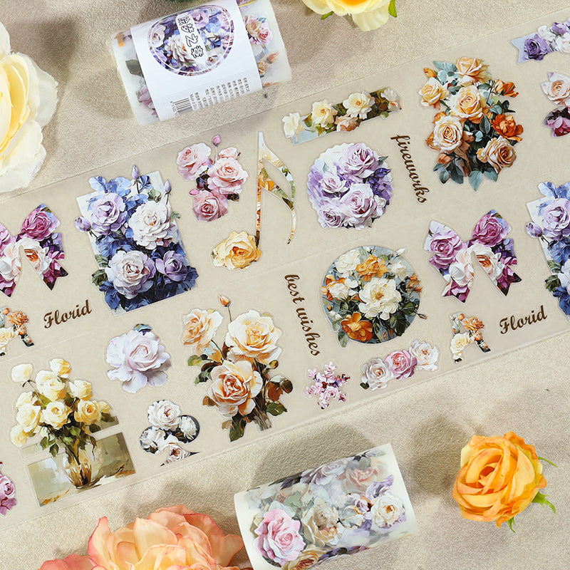 Rose Pre-cut PET Tape (6.5cm x 2m)