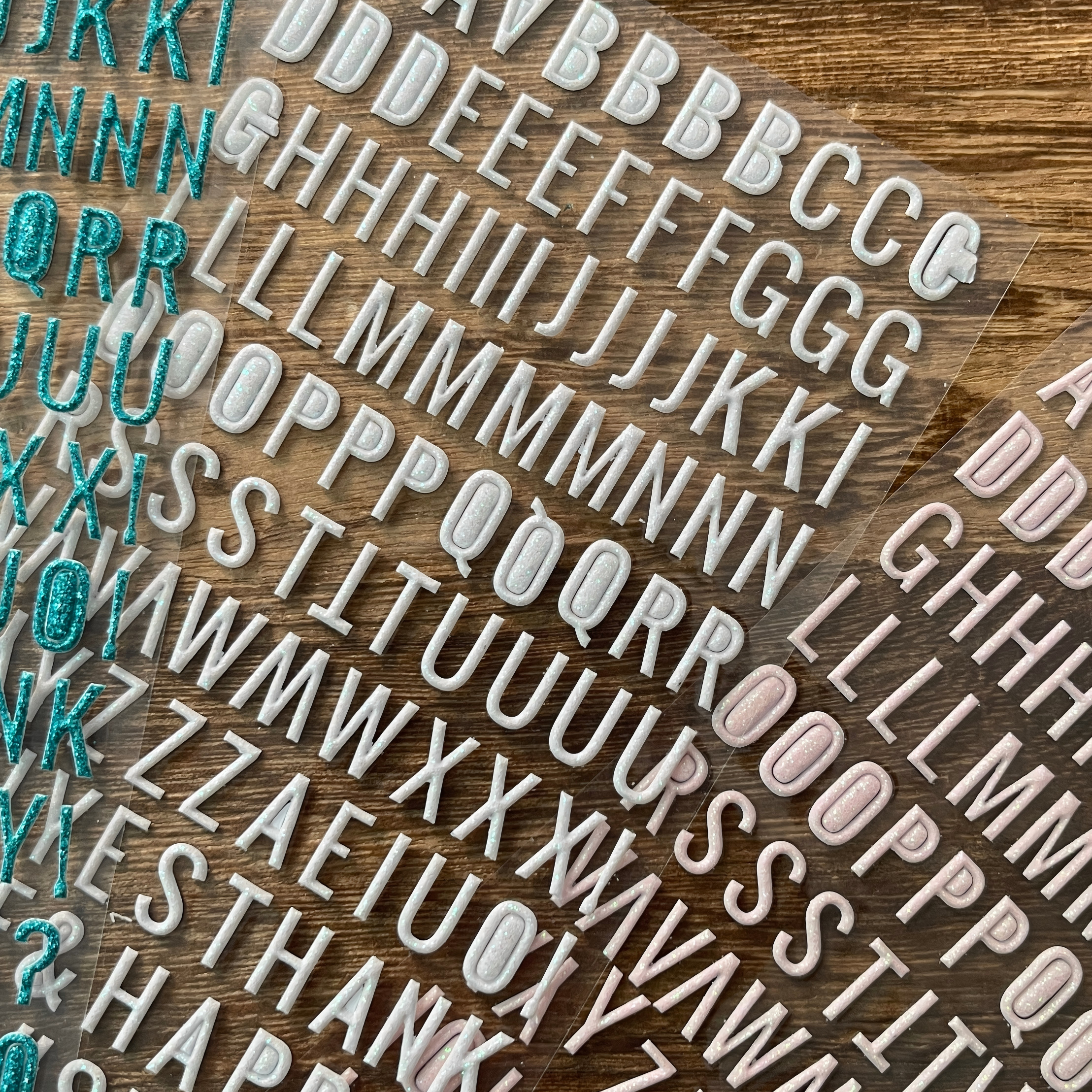 1110 Fine glitter letters sticker -1Pcs each pack