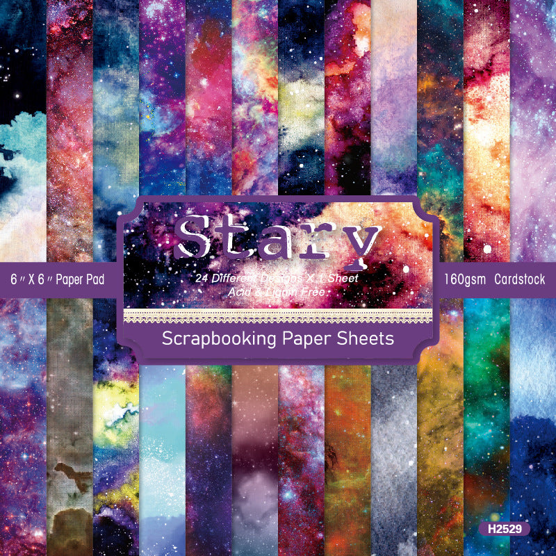 0904 Stary background paper H2529 -24Pcs each pack