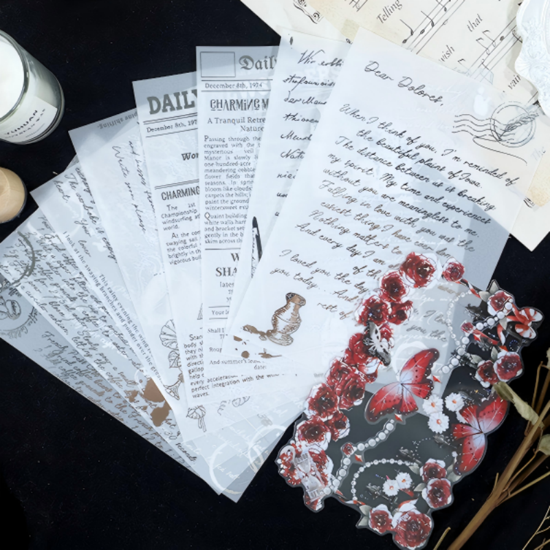 0906 Golden years · silver vellum paper Mixed pack -9Pcs each pack