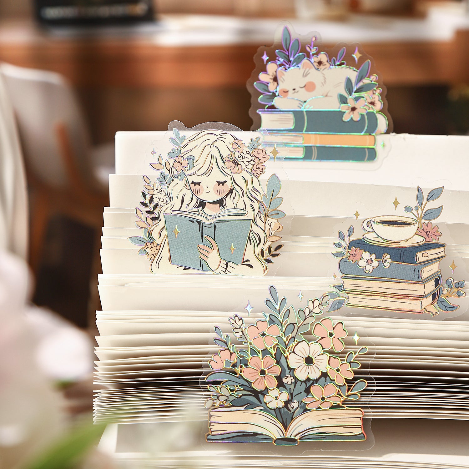 0723 Book PET sticker -10Pcs each pack