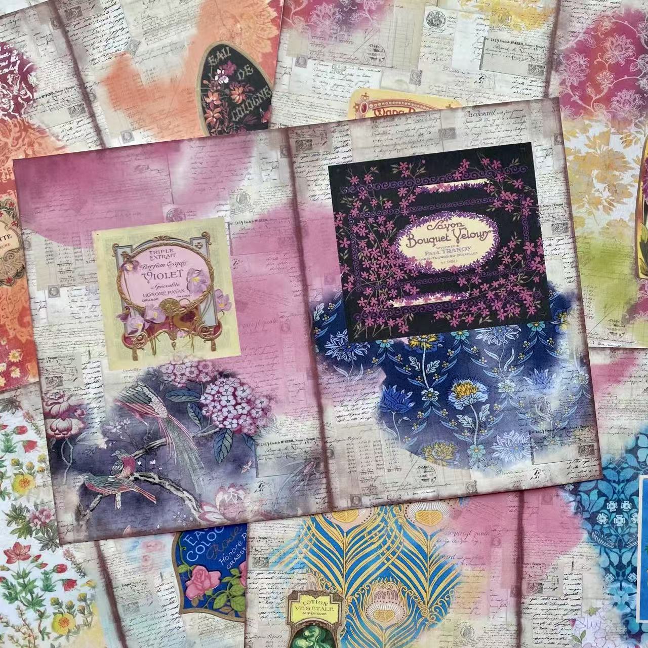 0721 A4 size Vintage Style Paper 6 pcs