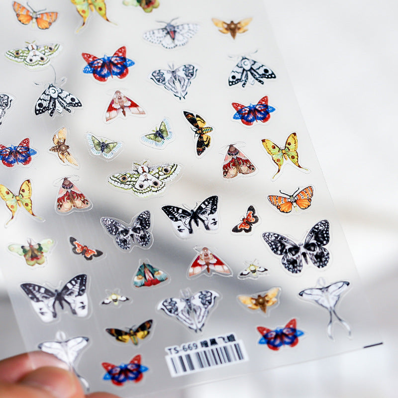 M319- Dark Moth Flat Mini sticker 1 Pcs