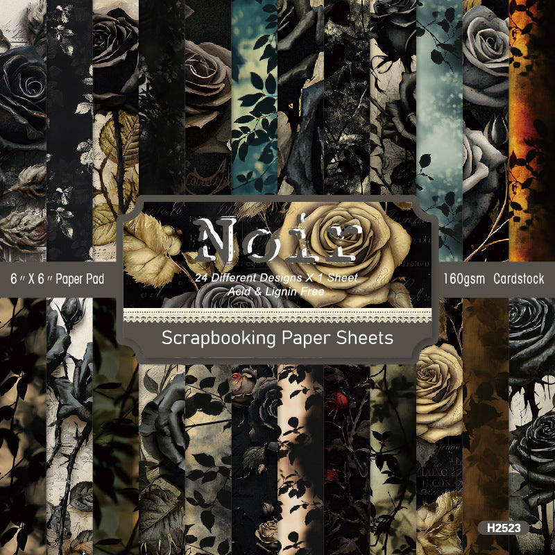 0904 Noir background paper H2523 -24Pcs each pack