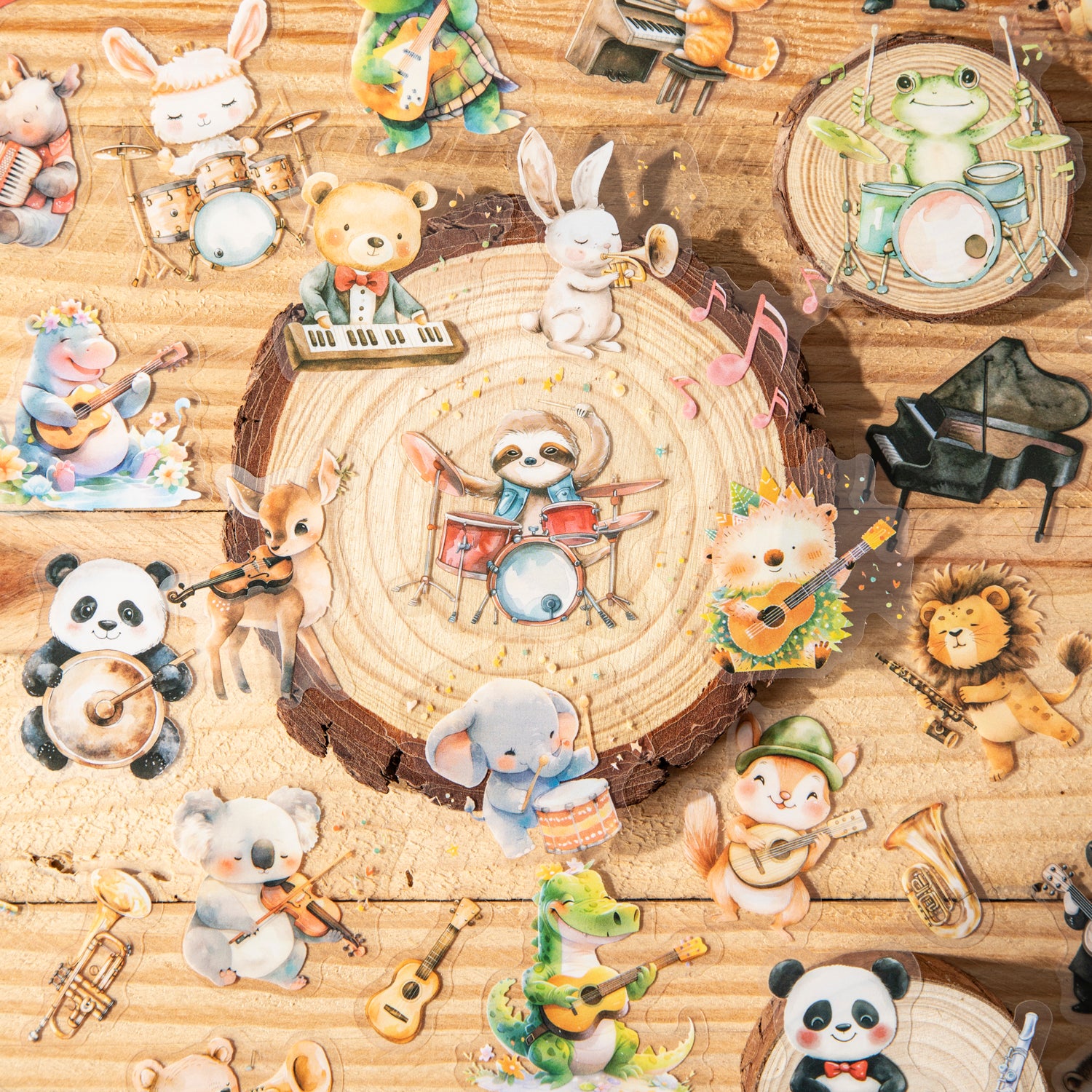 0708 Animal concert PET sticker -15Pcs each pack