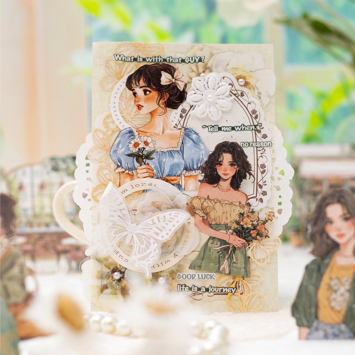 0513 Girls' leisure time Solid Sticker -15Pcs each pack