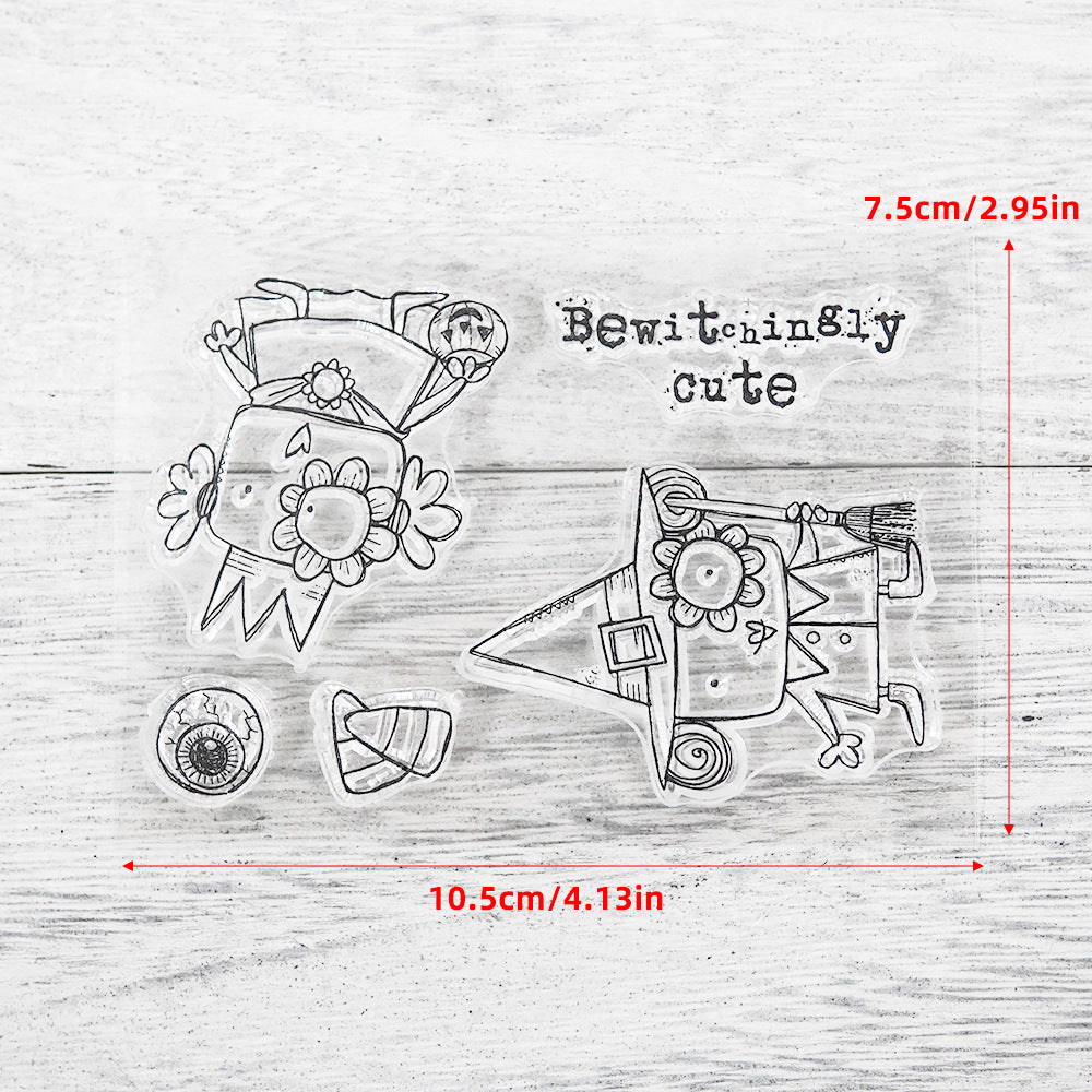Cute Robots background Stamp (7.5 x 10.5 cm)