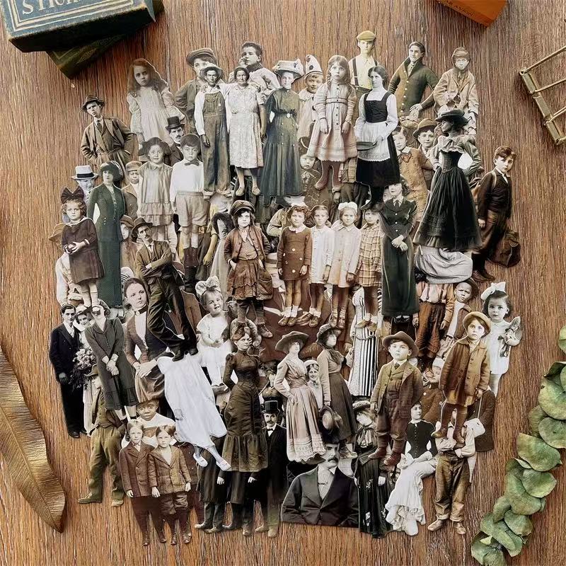 0704 83pcs vintage characters card stock